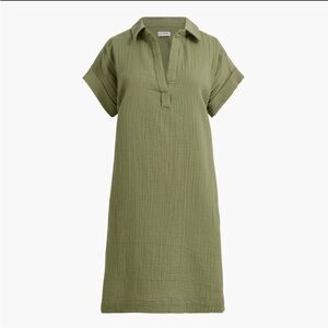 J.Crew Popover Collared GREEN Dress NWT- Size L